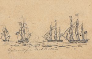 西インド諸島向け (?): 戦艦 4 隻 作： Joseph Cartwright