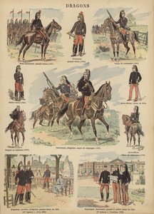 フランス軍のドラゴーン(カラーリトグラフ)