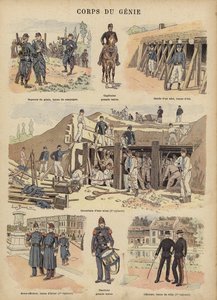 フランス陸軍の軍事技術者（カラーリトグラフ
