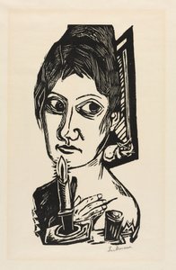 ろうそくを持つ女性 作： Joseph Charles Marin