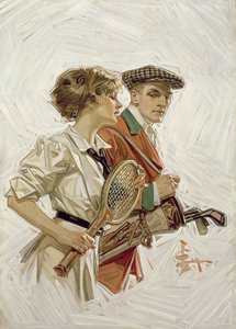 ゴルフかテニスか、1915年頃（キャンバスに油彩）