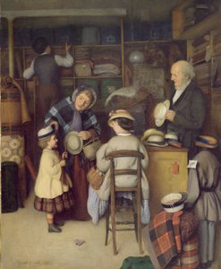 新しい帽子の購入、1880 作： Joseph Clark