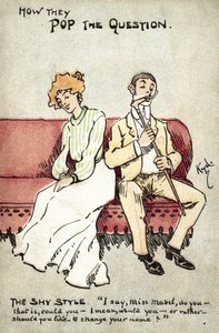 How to pop the question, the shy style (color litho)