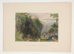 ハドソン川沿いの別荘、ウィーホーケンの近く、ナサニエル・パーカー・ウィリスのイラスト 作： Joseph Clayton Bentley