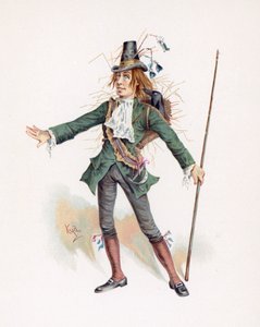 バーナビーラッジ、「チャールズディケンズのキャラクタースケッチ」のイラスト、1890年頃 作： Joseph Clayton Clarke
