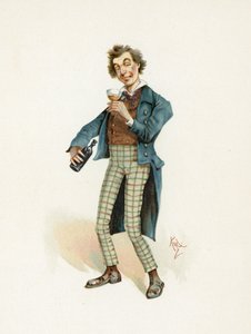 ボブ・ソーヤー、「チャールズ・ディケンズのキャラクタースケッチ」、1890年頃のイラスト 作： Joseph Clayton Clarke