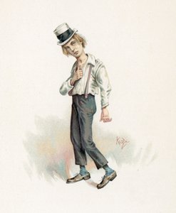 デビッドカッパーフィールド、「Charleser Sketches from Charles Dickens」、1890年頃のイラスト 作： Joseph Clayton Clarke