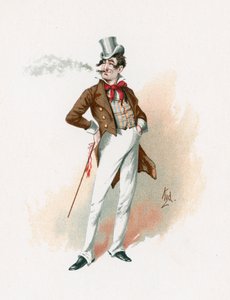 ディックスウィヴェラー、「チャールズディケンズのキャラクタースケッチ」のイラスト、1890年頃 作： Joseph Clayton Clarke