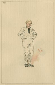 ハムペゴッティ、1920年代（ペンとインク、紙にトイレ付き） 作： Joseph Clayton Clarke