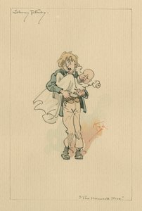 ジョニー・テラービー-お化け屋敷と幽霊の掘り出し物、1920年代頃（紙にトイレとペンとインク） 作： Joseph Clayton Clarke