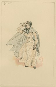 ミスハリエットカーカー、1920年代頃（紙にトイレとペンとインク） 作： Joseph Clayton Clarke