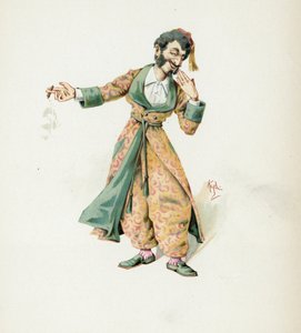 マンタリーニ氏、「Charleser Sketches from Charles Dickens」、1890年頃のイラスト 作： Joseph Clayton Clarke