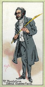 チャールズ・ディケンズ作の「デイヴィッドコッパーフィールド」のマードストーン氏、1923年 作： Joseph Clayton Clarke