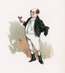 ピックウィック氏、「Charleser Sketches from Charles Dickens」のイラスト、1890年頃（カラーリソ） 作： Joseph Clayton Clarke