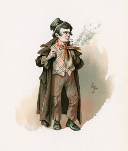 Artful Dodger、「Charleser Sketches from Charles Dickens」、1890年頃のイラスト 作： Joseph Clayton Clarke