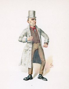 ゲームチキン、「チャールズディケンズのキャラクタースケッチ」のイラスト、1890年頃 作： Joseph Clayton Clarke