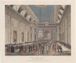 フリーメイソン ホール、グレート クイーン ストリート、1808 年 10 月 1 日、1808 年 10 月 1 日。 作： Joseph Constantine Stadler