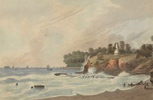 キングス クリフとラット島、フォート マールボロ、ベンクーレン、スマトラ、1799 年 作： Joseph Constantine Stadler