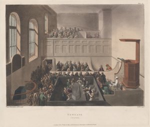 ニューゲート礼拝堂、1809年、1809年。 作： Joseph Constantine Stadler