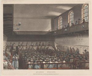 クエーカー教徒の集会、1809 年 4 月 1 日、1809 年 4 月 1 日。 作： Joseph Constantine Stadler