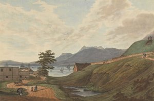 Spongy Lampu Hills Fort Marlborough、ベンクル、スマトラ、1799 作： Joseph Constantine Stadler
