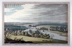 バークシャーとオックスフォードシャーのStreatleyとGoringの眺め、1793年 作： Joseph Constantine Stadler