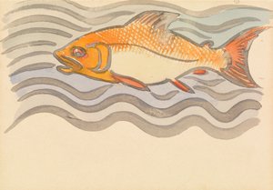 魚（紙に水彩） 作： Joseph Crawhall