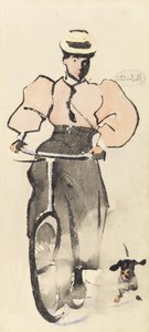 自転車に乗った少女 1896年頃 （紙に水彩）