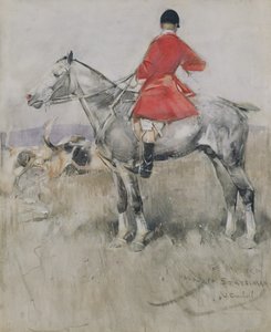 Hark to Statesman（紙にトイレとボディカラー） 作： Joseph Crawhall