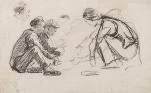 着席フィギュア 作： Joseph Crawhall