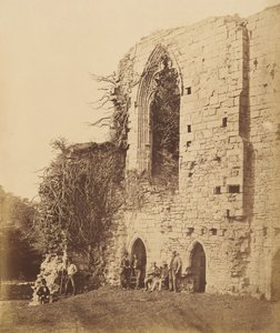 イーズビー修道院。 東から、1850年代。 作： Joseph Cundall