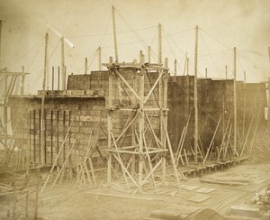 建設中の「グレート イースタン」、ミルウォール、ロンドン、1855 年 作： Joseph Cundall