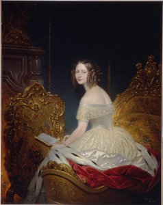 ヴュルテンベルクのマリー シャルロット フレデリック王女 (1807-1873)、ロシアのヘレン大公女 (ヴュルテンベルクのフリーデリケ シャーロット マリー王女、ロシアのエレナ パブロフナ大公爵夫人)。 Joseph Desire Court（1797-1865）による絵画、キャンバスに油彩 作： Joseph Desire Court
