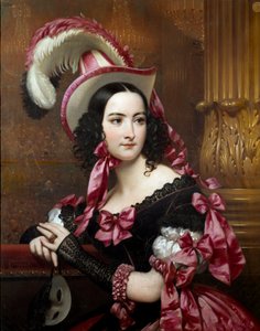 舞踏会のヴェネツィア人 ジョセフ・コート（1797-1865）による仮面画 1837年 ルーアン、ボザール美術館