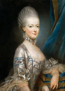 オーストリア1755-1793年の大公マリアアントニア公爵の肖像、後の女王マリーアントワネット 作： Joseph Ducreux
