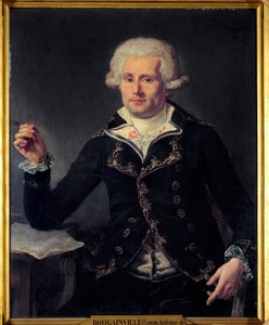 ブーゲンヴィル伯爵ルイ・アントワーヌ（1729-1811）の肖像。ジョセフ・デュクルー（1735-1802）による絵画。1793.ディム0.91x0.72。ヴェルサイユ宮殿美術館- ブーゲンヴィル伯爵ルイ・アントワーヌ(1729-1811)の肖像。ジョセフ・デュクルー（1735-1802）による絵画 作： Joseph Ducreux