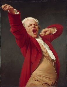自画像、あくび。 1783 作： Joseph Ducreux