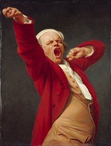 自画像、あくび 作： Joseph Ducreux