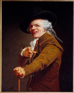 嘲笑者の特徴を持つ画家の自画像 ジョセフ・デュクルー（1735-1802）の絵画 1802年 日0,91x0,72 m - あざとい顔をした画家の自画像。ジョセフ・デュクルー（1735-1802）の絵画 1802年0.91×0.72 m ルーヴル美術館、パリ 作： Joseph Ducreux