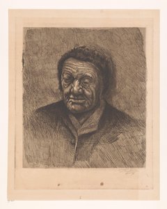 見知らぬ老婆の肖像 作： Joseph Dujardin (signed by artist)