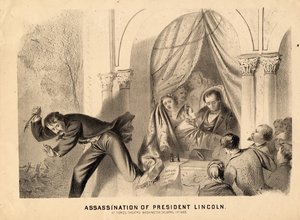 リンカーン大統領暗殺、1865年 作： Joseph E. Baker