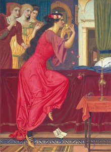 毒を飲むシギスムンダ、1897 作： Joseph Edward Southall