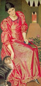囲われた庭、1898（wc） 作： Joseph Edward Southall