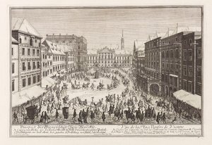 ウィーンのノイアー マルクト新市場、1719 年。 作： Joseph Emanuel Fischer von Erlach