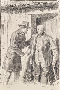 2人の男性、1人は足を切断している 作： Joseph Eugen Hörwarter