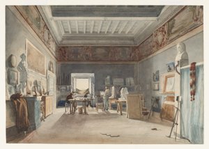 ヴィラメディチ、ローマのスタジオ 作： Joseph Eugène Lacroix