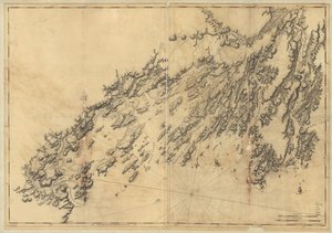 ソルター島からポートランド ヘッドまでのメイン州の海岸。 作： Joseph F. W. Des Barres