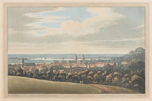 グリニッジとダウンザリバーの眺め。
1795年（アクアチント 作： Joseph Farington
