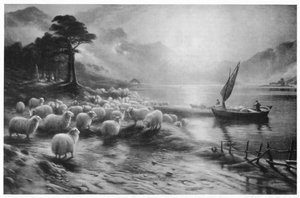 湖のフェリー、c1890、1911 作： Joseph Farquharson