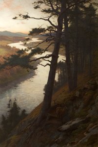 曲がりくねったディー、1889 作： Joseph Farquharson